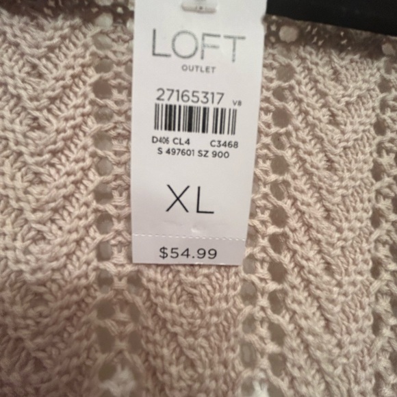 XL LOFT OUTLET 100% Cotton Short-Sleeved Cardigan Duster - Picture 3 of 4